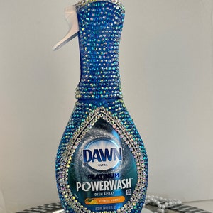 Bling Rhinestone Bedazzled Dawn Platinum Power Wash Dish Soap Spray Regular Scent Kitchen Sink Dishes Cleaning Counters Stove