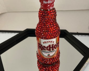 For the Hottie!! New Sealed Bedazzled Franks Original  RedHot Sauce bottle Cayenne Pepper Food Sauce Drinks Bloody Mary