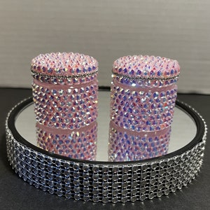 Bling Glam AB Rhinestone Pink Pill Stash Jar Container Lotion Jewelry Bling Birthday Engagement