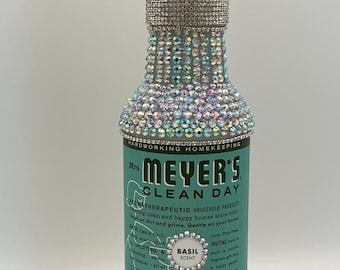 Rhinestone Bedazzled Mrs M MultiSurface Everyday Cleaner Spray Basil Scent New full 16oz Refillable Bling Cleaning Car House Boat Countertop