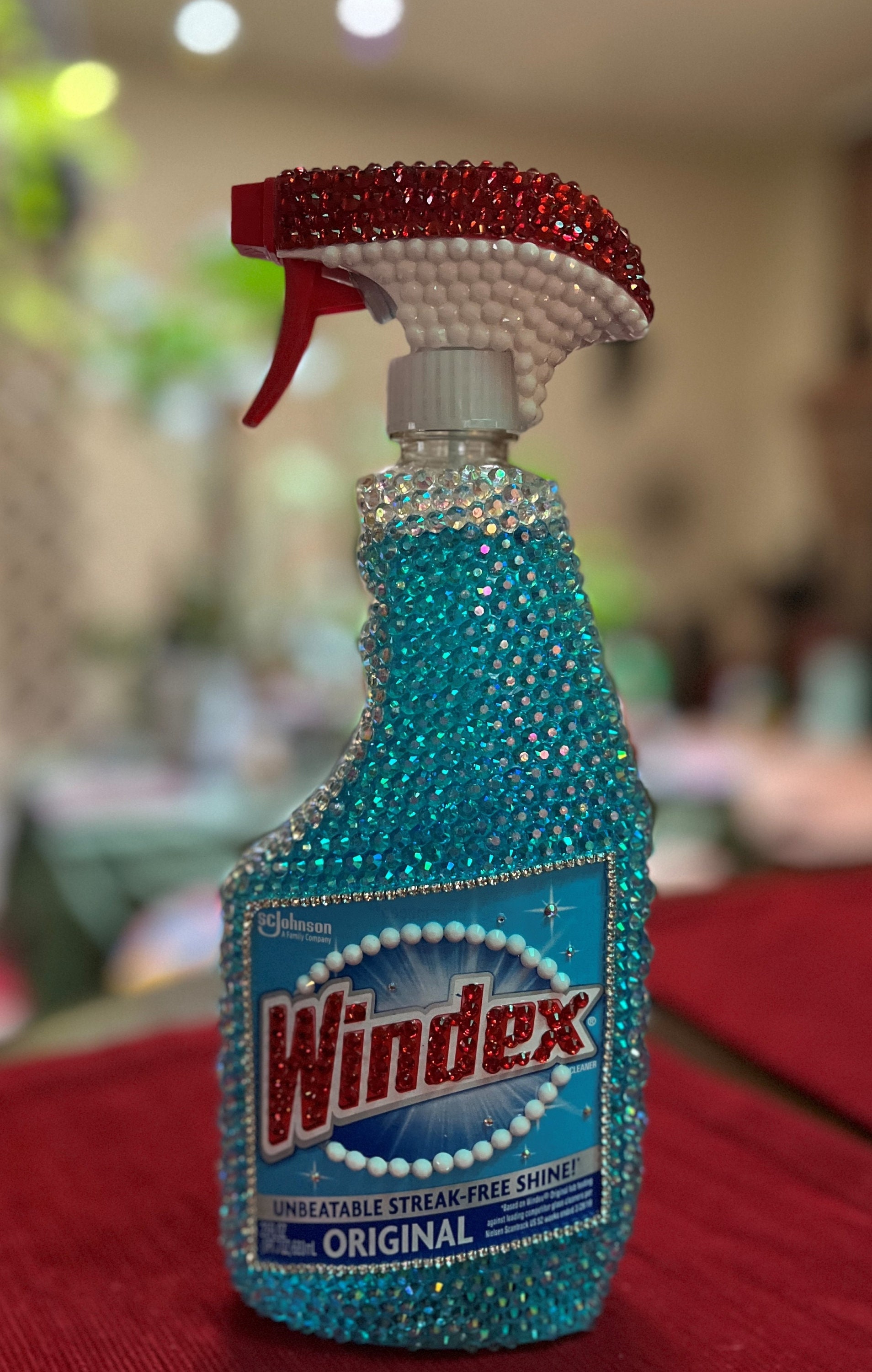 Bling Rhinestone Bedazzled WINDEX Glass Window Cleaner Spray New