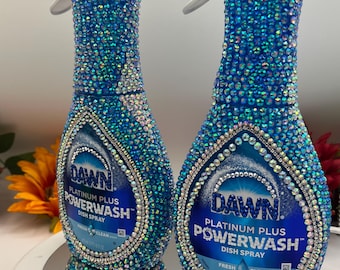 Blinged Bedazzled Dawn Platinum Power Wash Dish Soap Spray Regular Scent Kitchen Sink Dishes Cleaning Counters Stove Rhinestones New