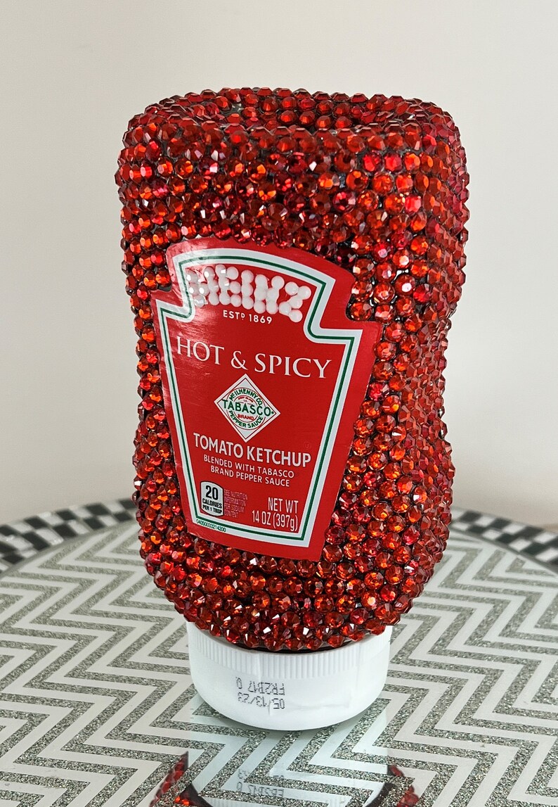 Bling Bedazzled Hot & Spicy Rhinestone Ketchup Bottle New Etsy