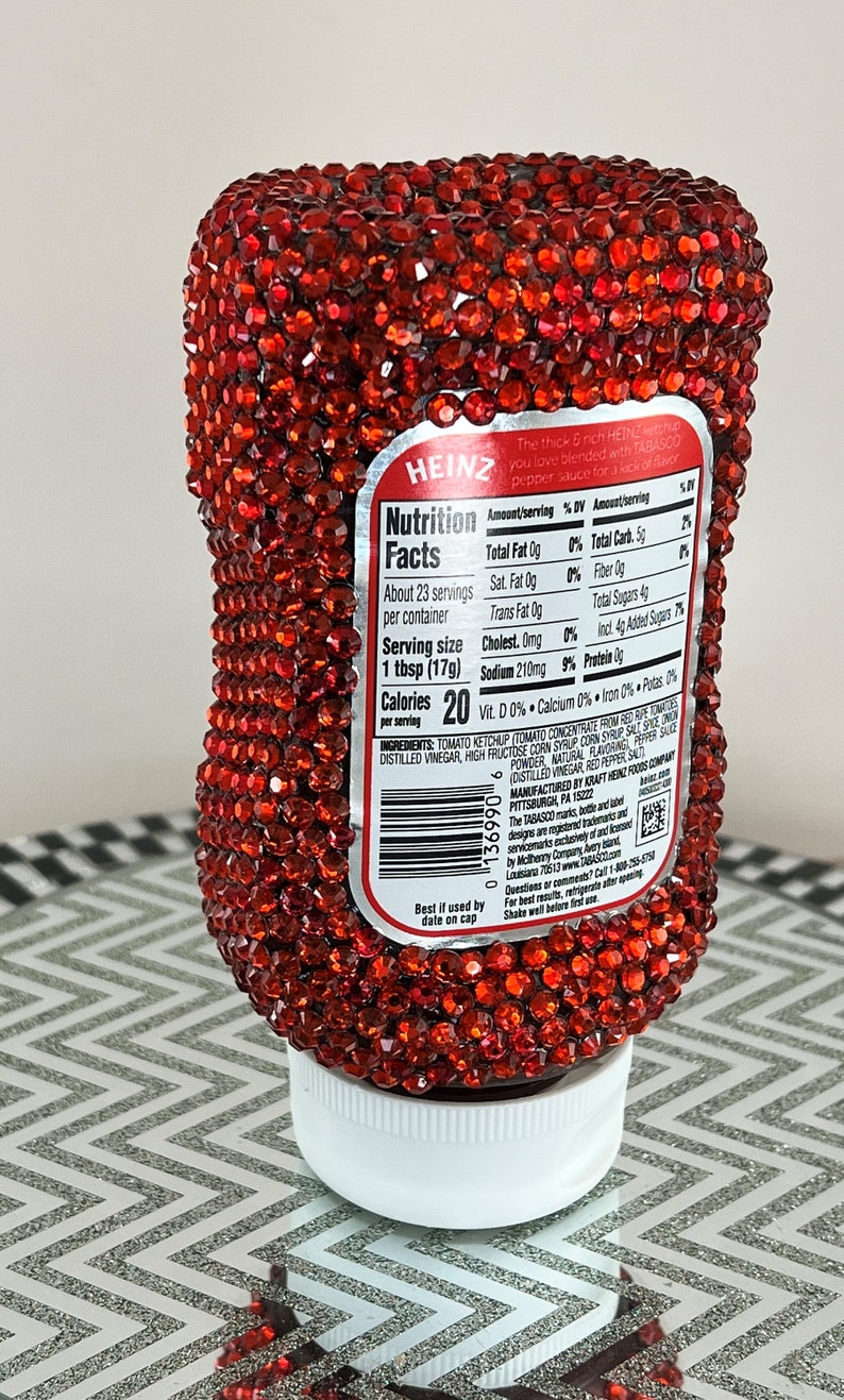 Bling Bedazzled Hot & Spicy Rhinestone Ketchup Bottle New Etsy
