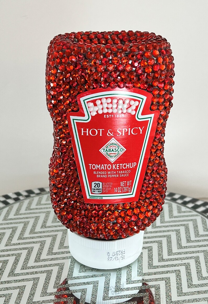Bling Bedazzled Hot & Spicy Rhinestone Ketchup Bottle New Etsy