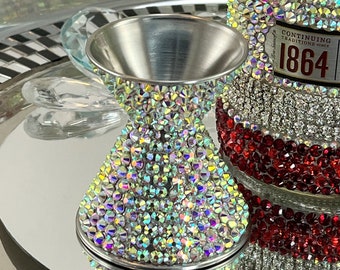 Bigger Bedazzled Bling Rhinestone Stainless Steel Alcohol Jigger