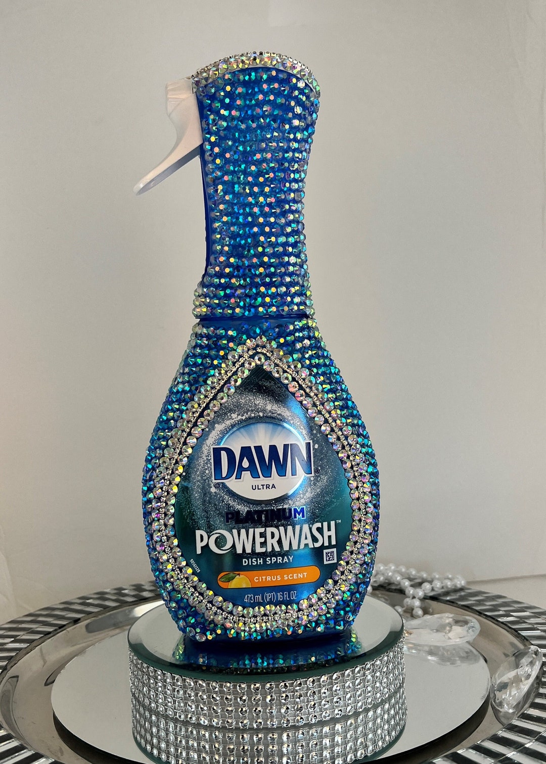 Bling Rhinestone Bedazzled Dawn Platinum Power Wash Dish Soap Spray