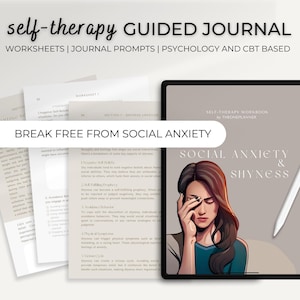 Self Therapy Journal, Social Anxiety Self Therapy, Therapy Journal, Self Therapy Worksheets, Journal Prompts, Anxiety Journal
