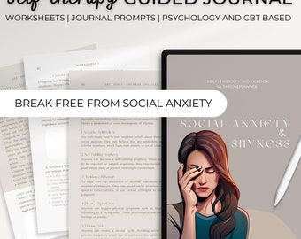 Self Therapy Journal, Social Anxiety Self Therapy, Therapy Journal, Self Therapy Worksheets, Journal Prompts, Anxiety Journal