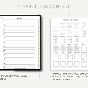 Digital Notebook 12 Hyperlinked Tabs Goodnotes Notability, Notebooks ...