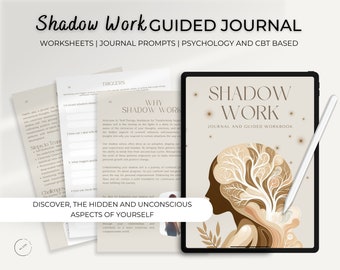Digital Shadow Work Journal, Self Therapy,Journal Prompts, Printable Guided Journal, Guided Journal, Shadow Work, Inner Child