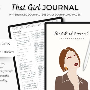 That Girl Daily Digital Journal, 2024 Digital Journal,Digital Diary, Mindfulness Journal,  Wellness Journal, iPad Journal, Goodnotes Journal