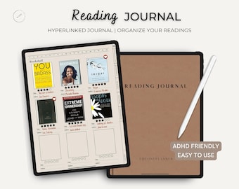 Digital Reading Journal | For Self-Care Wellness & Spiritual Growth | Ultimate Book Lovers Journal | GoodNotes iPad