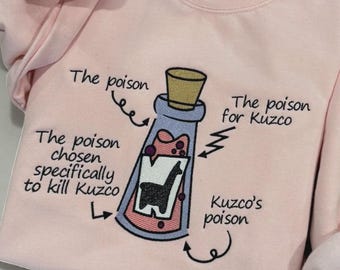 Llama Poison For Kuzco embroidered sweatshirt Shirt Emperor's New Groove sweatshirt land Trip Villain sweatshirt Halloween shirt Gift