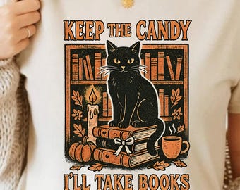 Keep the candy reader shirt halloween bookish merch shirt cute halloween shirt for readers reading shirt book lover shirt gift for readers