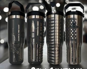 Pew Pew Tumbler | we the people | flag | military | Father’s Day | engraved | freedom seeds | for him | for dad