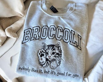 EMBROIDERED BROCCOLI Sweatshirt quest squad xaden riorson fourth wing merch bookish gift for her him booktok dragon rider onyx storm