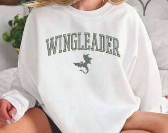 Wingleader embroidered sweatshirt fourth wing shirt bookish xaden riorson basgiath war college gift wing leader xaddy merch merch booktok