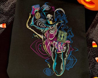 Villains Voodoo shadow man sweatshirt princess and the frog vacation gift ideas villains sweatshirt not so scary halloween shirt