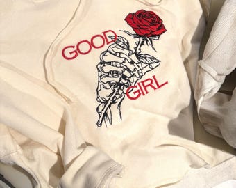 Good Girl crop sweatshirt EMBROIDERED dark romance smut bookish merch smut reader book lover gift call me a good girl booktok