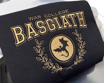 EMBROIDERED War College Sweatshirt reader merch bookish romantasy gift for her him booktok dragon rider
