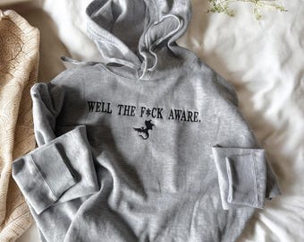Well the Fuck Aware Crop Sweatshirt | Fantasy Reader Cropped Crewneck | Bookish Gift for Her