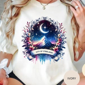 City of Starlight Shirt velaris acotar floral night court merch bookish gift custom gift for her smut fae
