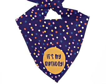 It's My Birthday Pet Bandana, Dog Birthday Bandana, Puppy Bandana for Birthdays, Happy Birthday Dog Bandana