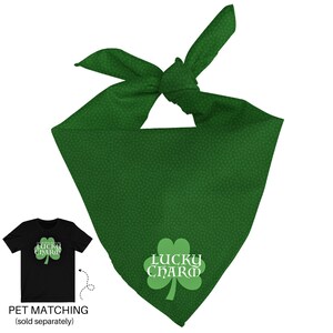 Lucky Charm Dog Bandana, Dog Owner Matching Pet Bandana, Funny Dog Bandana