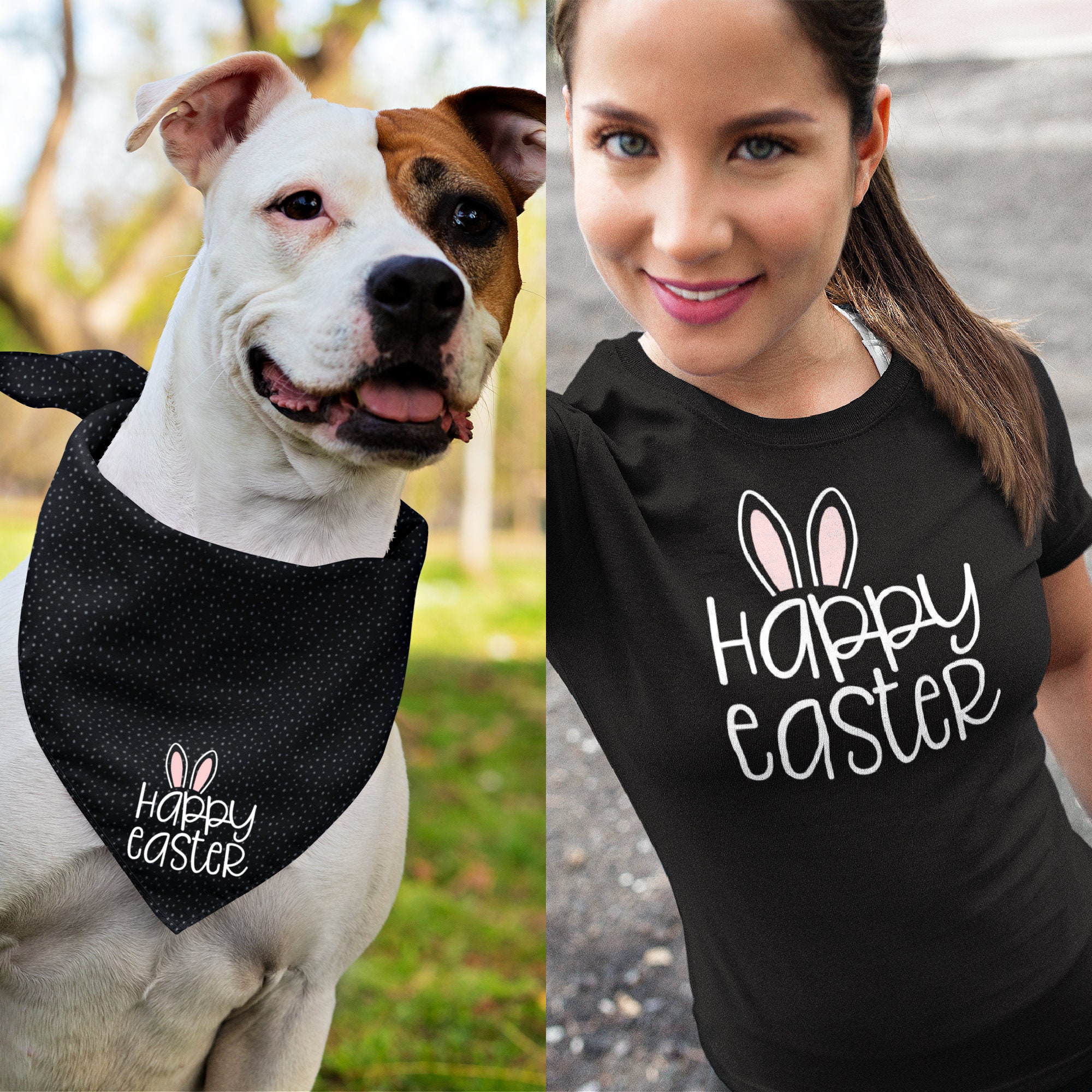 Small Dog Easter Outfit Boy Personalized Bunny Ear Easter Dog