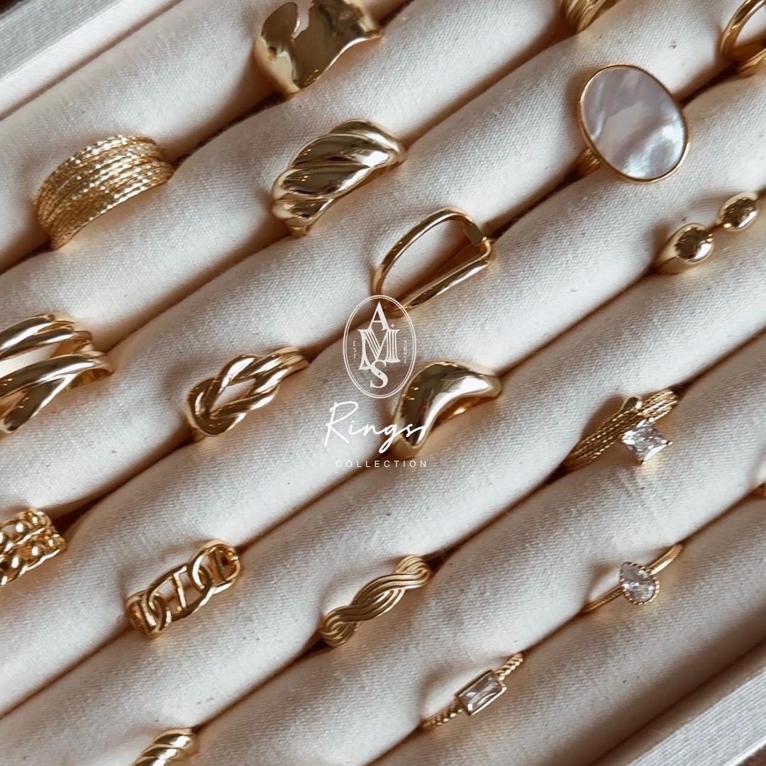 Adjustable Gold Rings Collection - Thick • High Quality Minimalist ...