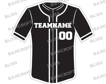 Baseball et Softball jersey clip art Téléchargement instantané - SVG, PNG, JPG - Conception illustrée - Cricut, Glowforge, Laser, Transfert de chaleur
