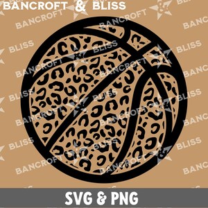 Leopard Print Basketball SVG Cheetah Print Basketball PNG Leopard Print Instant Download Digital Download Leopard Pattern SVG Basketball