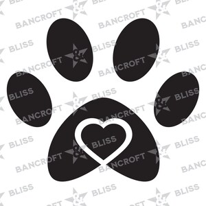 Paw Print SVG Dog Paw Print PNG Dog Lover SVG Dog Foot Print Pet Lover Heart Paw Print png Dog Paw Print png Dog Lover png Digital Download