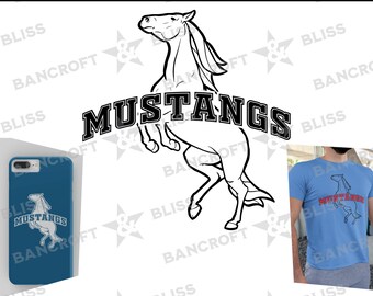 Mustang SVG Mustang Baseball SVG Mustang Football SVG Mustang Mascot svg School Sport Logo Mustang Shirt svg Team Spirit Printable Design