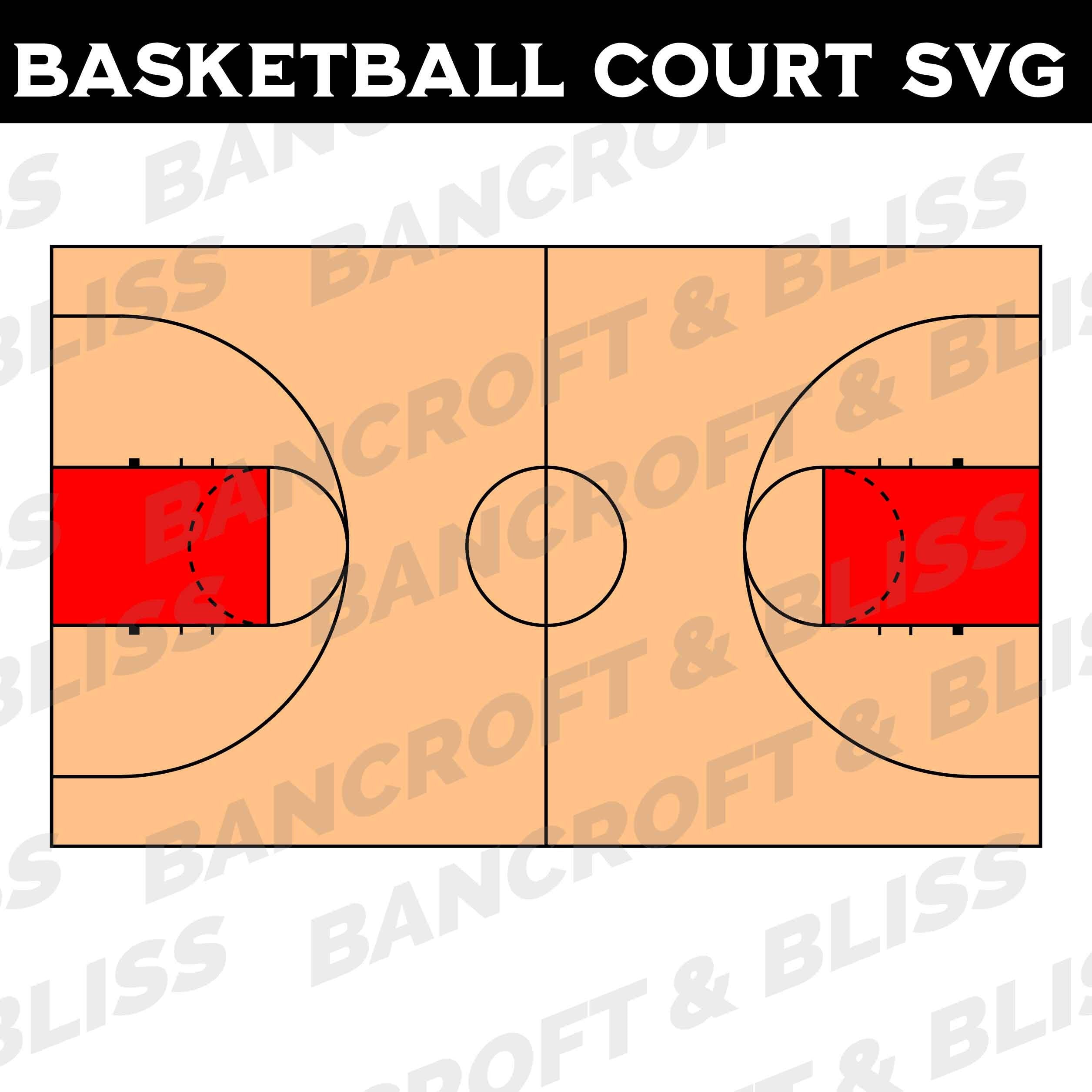 Basketball Court Svg Basketball Svg Basketball Court Png Etsy