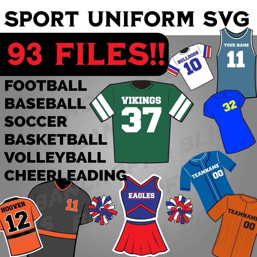Football Jersey Svg Soccer Jersey Svg Cheerleader Uniform Svg Baseball