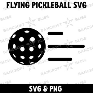 Pickleball SVG Pickleball Flying SVG Pickleball Ball SVG Pickleball png svg download digital Pickleball Clip Art para Cricut, Laser