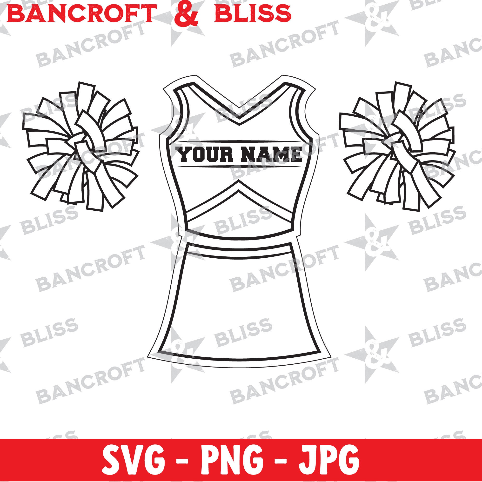Cheerleader Uniform SVG Cheerleader SVG Cheerleader PNG Cheerleader