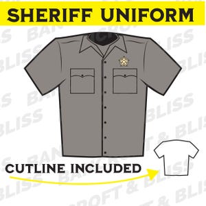 Sheriff SVG Police SVG Cop svg Sheriff Uniform Clipart Sheriff Digital Download Printable sheriff design Law enforcement uniform SVG