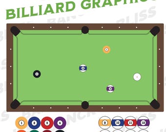 Mesa de billar SVG Billar SVG Snooker SVG Gráficos de bolas de billar Bola de billar SVG Bola 8 SVG Bola ocho SVG Clip Art de juego de billar Billar