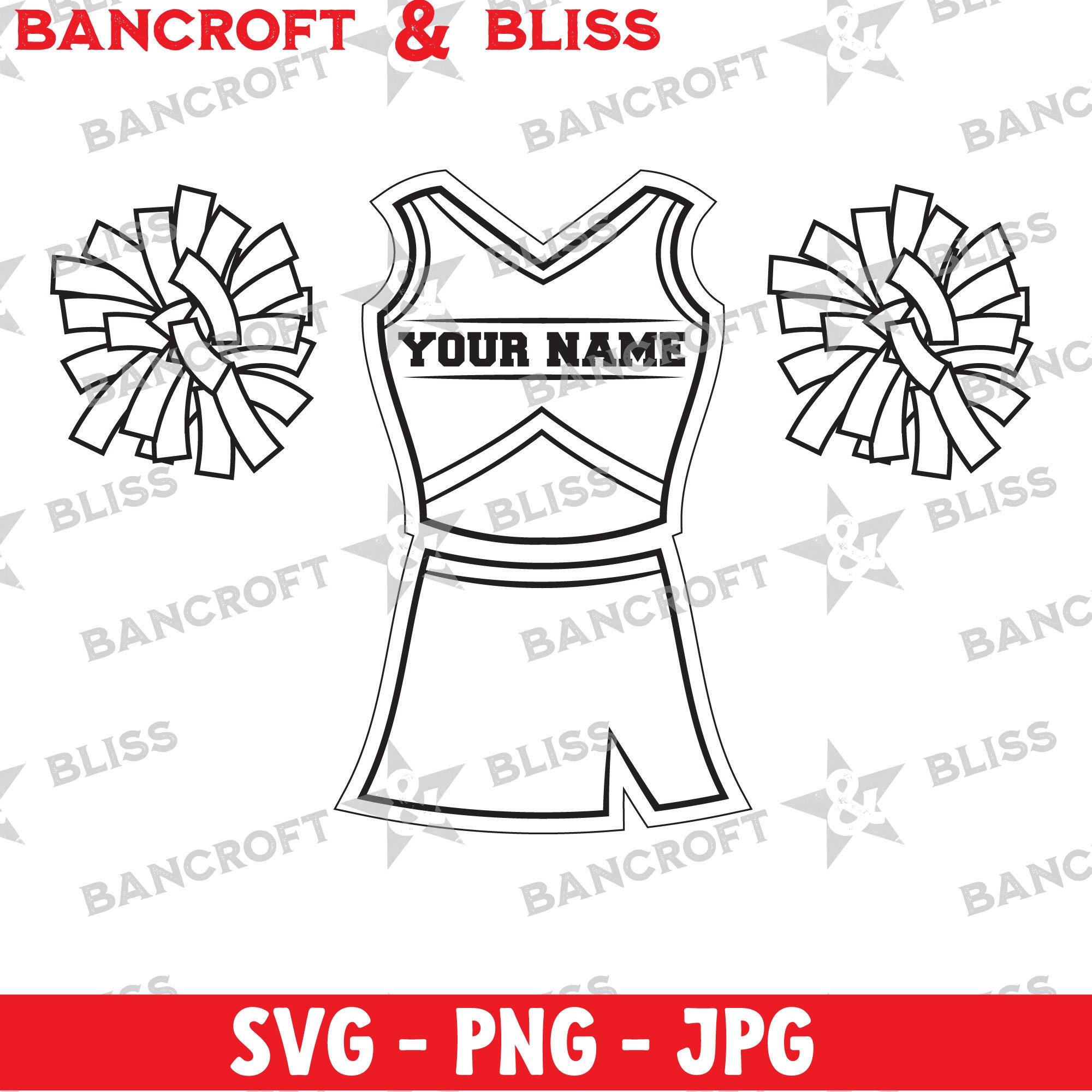 Cheerleader Uniform SVG Cheerleader SVG Cheerleader PNG Cheerleader