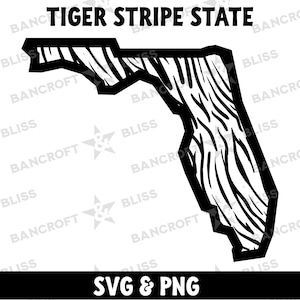 Florida SVG Tiger Streifen Florida SVG Tiger Streifen SVG Bengal Tiger Instant Digital Tiger Muster SVG Tiger Print Grafik Zebra Streifen