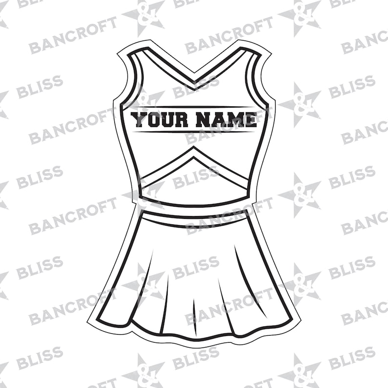Cheerleader Uniform SVG Cheerleader SVG Cheerleader PNG Etsy