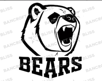 Bears SVG for Team Spirit Wear Bears Football SVG Bears Mascot SVG Full Set Digital Instant Download - Cricut, Laser, Heat Transfer