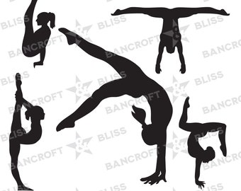 Gymnastics SVG Gymnast SVG Gymnastics Silhouette SVG Gymnastics png Gymnastics Poses svg digital download Gymnastics Clip Art for Cricut