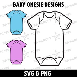 Baby Onesie SVG Baby SVG Baby Onesie clip art Baby Outfit svg Instant Download Geïllustreerd Ontwerp - Cricut, Glowforge, Laser, Heat Transfer