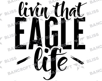 Eagle-teamfan Eagle-shirt grafisch Eagle-teamgeest ontwerp voor moeders van Eagle Student School Eagle-mascotte Eagle-sport digitale download