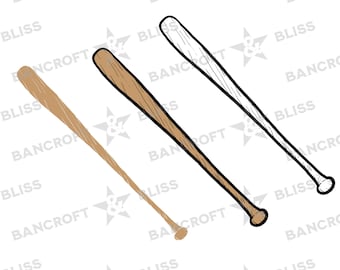 Baseballschläger SVG Fledermaus SVG Baseball SVG Baseballschläger png Baseball Holzschläger svg png Baseball Clip Art für Cricut, Laser, Glowforge
