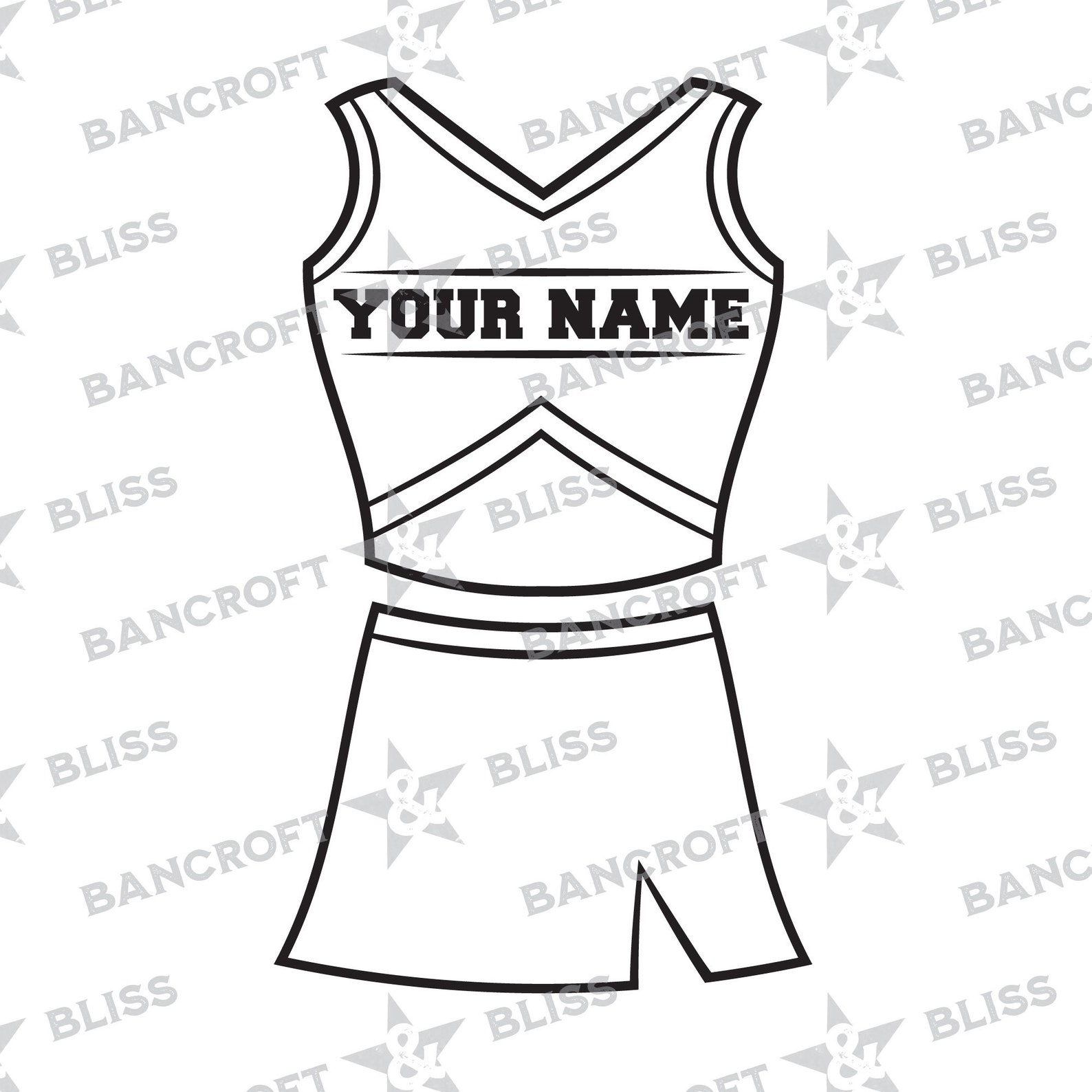 Cheerleader Uniform SVG Cheerleader SVG Cheerleader (Instant Download